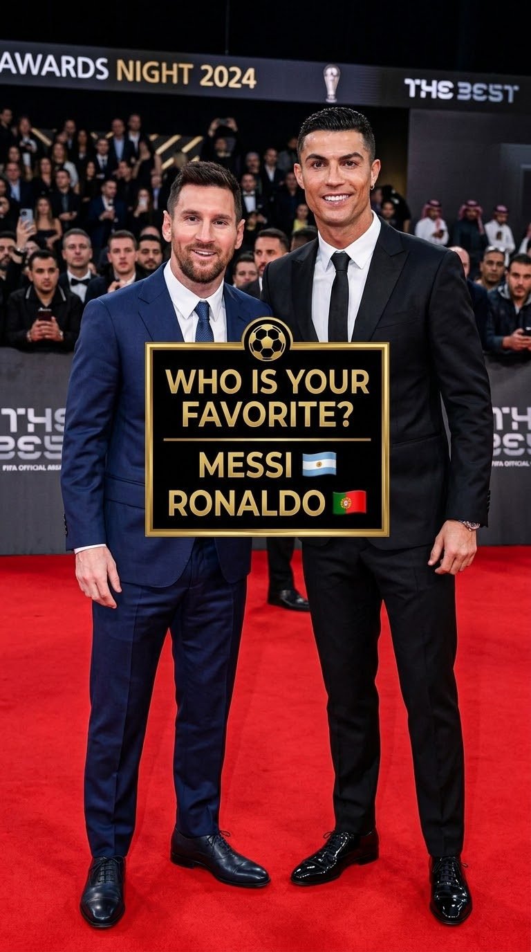 Messi and Ronaldo together in suits