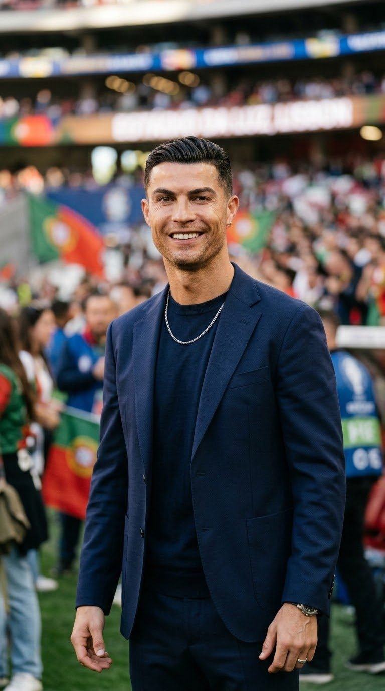 Ronaldo in a blazer